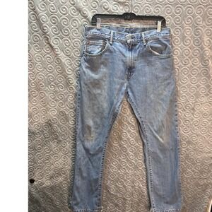 Levi Strauss Co 517 Bootcut Jeans Mens W34 L34 Light Wash Distressed Denim